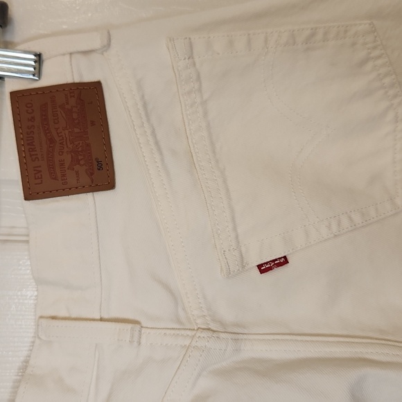 Levi's Premium Quality Clothing Women's Off-White 501 Denim Jeans Size 28/32 - Picture 12 of 17